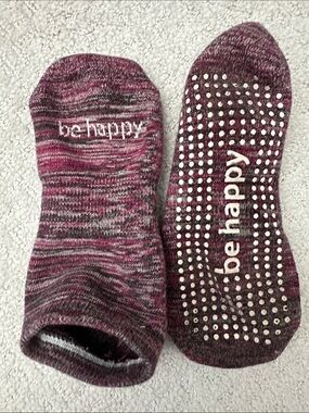 toesox Maroon Heather Non-Slip Low-Cut Socks Pilates and Barre